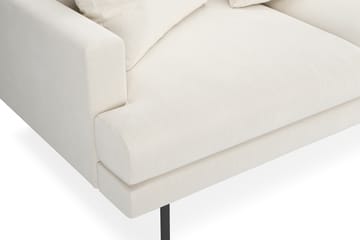 Menard 4-seters Høyrevendt L-formet Sjeselongsofa i Fløyel - Kremhvit - Møbler - Sofaer - Sofaer med sjeselong - 4 seters sofa med divan