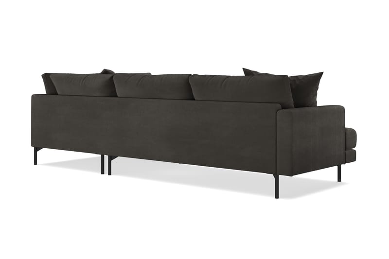 Menard 4-seters Høyrevendt L-formet Sjeselongsofa i Manchester - Mørk grå - Møbler - Sofaer - Sofaer med sjeselong - 4 seters sofa med divan