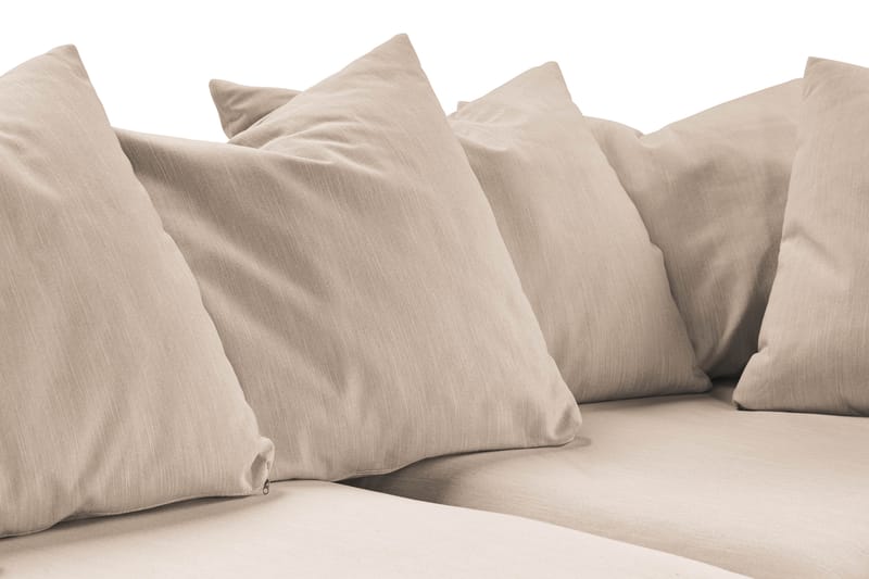 Menard 4-seters Høyrevendt L-formet Sjeselongsofa i Stoff - Beige - Møbler - Sofaer - Sofaer med sjeselong - 4 seters sofa med divan