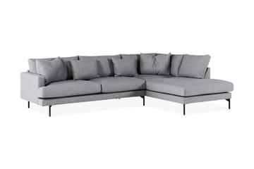 Menard 4-seters Høyrevendt L-formet Sjeselongsofa i Stoff - Grå - Møbler - Sofaer - Sofaer med sjeselong - 4 seters sofa med divan