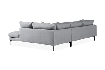 Menard 4-seters Høyrevendt L-formet Sjeselongsofa i Stoff - Grå - Møbler - Sofaer - Sofaer med sjeselong - 4 seters sofa med divan