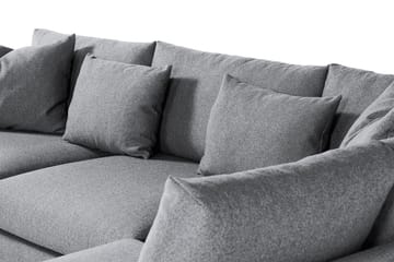 Menard 4-seters Høyrevendt L-formet Sjeselongsofa i Stoff - Grå - Møbler - Sofaer - Sofaer med sjeselong - 4 seters sofa med divan