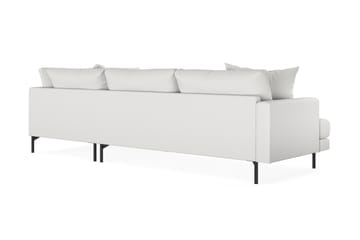 Menard 4-seters Høyrevendt L-formet Sjeselongsofa i Stoff - Hvit - Møbler - Sofaer - Sofaer med sjeselong - 4 seters sofa med divan