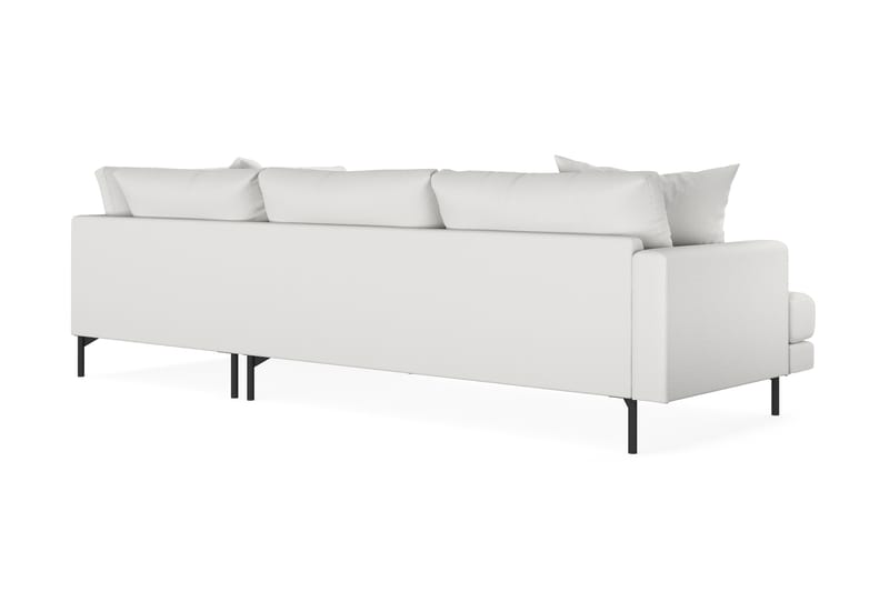 Menard 4-seters Høyrevendt L-formet Sjeselongsofa i Stoff - Hvit - Møbler - Sofaer - Sofaer med sjeselong - 4 seters sofa med divan