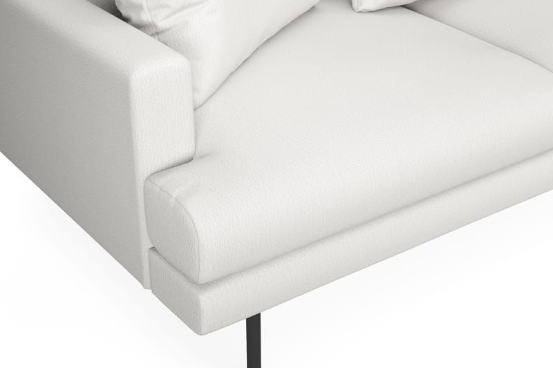Menard 4-seters Høyrevendt L-formet Sjeselongsofa i Stoff - Hvit - Møbler - Sofaer - Sofaer med sjeselong - 4 seters sofa med divan