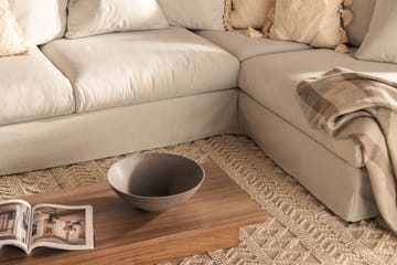 Menard 4-seters Høyrevendt L-formet Sjeselongsofa i Stoff - Lys grå - Møbler - Sofaer - Sofaer med sjeselong - 4 seters sofa med divan