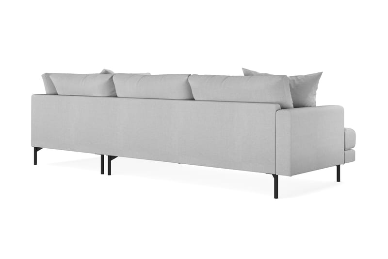Menard 4-seters Høyrevendt L-formet Sjeselongsofa i Stoff - Lys grå - Møbler - Sofaer - Sofaer med sjeselong - 4 seters sofa med divan