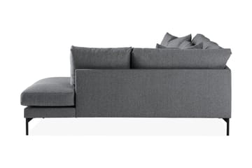 Menard 4-seters Høyrevendt L-formet Sjeselongsofa i Stoff - Mørk grå - Møbler - Sofaer - Sofaer med sjeselong - 4 seters sofa med divan