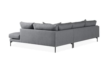 Menard 4-seters Høyrevendt L-formet Sjeselongsofa i Stoff - Mørk grå - Møbler - Sofaer - Sofaer med sjeselong - 4 seters sofa med divan