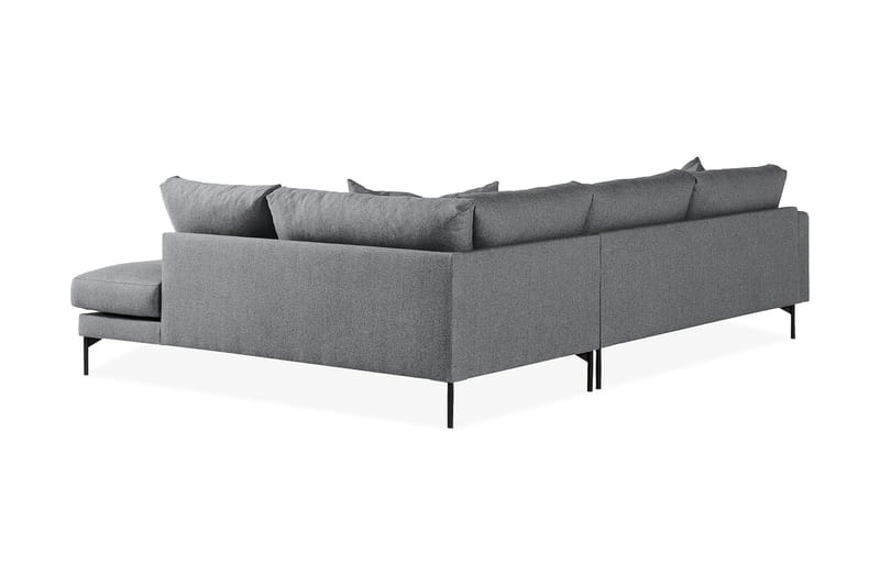Menard 4-seters Høyrevendt L-formet Sjeselongsofa i Stoff - Mørk grå - Møbler - Sofaer - Sofaer med sjeselong - 4 seters sofa med divan