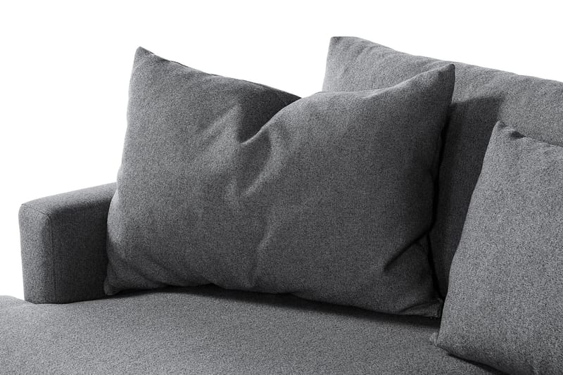 Menard 4-seters Høyrevendt L-formet Sjeselongsofa i Stoff - Mørk grå - Møbler - Sofaer - Sofaer med sjeselong - 4 seters sofa med divan