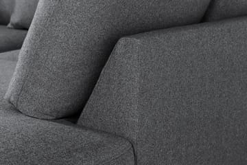 Menard 4-seters Høyrevendt L-formet Sjeselongsofa i Stoff - Mørk grå - Møbler - Sofaer - Sofaer med sjeselong - 4 seters sofa med divan
