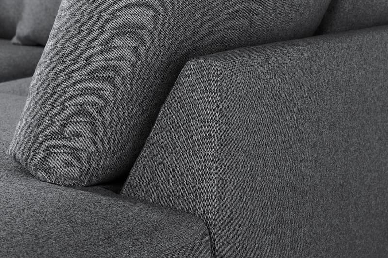 Menard 4-seters Høyrevendt L-formet Sjeselongsofa i Stoff - Mørk grå - Møbler - Sofaer - Sofaer med sjeselong - 4 seters sofa med divan