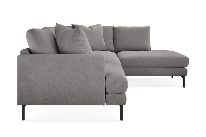 Menard 4-seters Høyrevendt L-formet Sjeselongsofa i Stoff - Mørk grå - Møbler - Sofaer - Sofaer med sjeselong - 4 seters sofa med divan