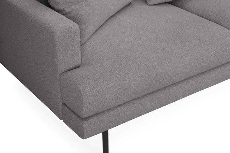 Menard 4-seters Høyrevendt L-formet Sjeselongsofa i Stoff - Mørk grå - Møbler - Sofaer - Sofaer med sjeselong - 4 seters sofa med divan