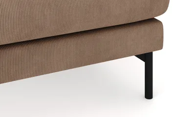 Menard 4-seters Høyrevendt Stor U-formet Dyp Sofa med Divan og Sjeselong i Manchester - Brun - Møbler - Sofaer - Sofaer med sjeselong - 4 seters sofa med divan