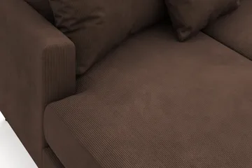 Menard 4-seters Høyrevendt Stor U-formet Dyp Sofa med Divan og Sjeselong i Manchester - Brun - Møbler - Sofaer - Sofaer med sjeselong - 4 seters sofa med divan