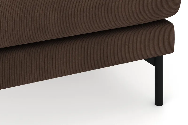 Menard 4-seters Høyrevendt Stor U-formet Dyp Sofa med Divan og Sjeselong i Manchester - Brun - Møbler - Sofaer - Sofaer med sjeselong - 4 seters sofa med divan