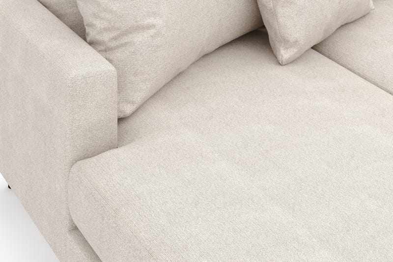Menard 4-seters Høyrevendt Stor U-formet Dyp Sofa med Divan og Sjeselong i Stoff - Beige - Møbler - Sofaer - Sofaer med sjeselong - 4 seters sofa med divan