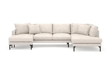 Menard 4-seters Høyrevendt Stor U-formet Dyp Sofa med Divan og Sjeselong i Stoff