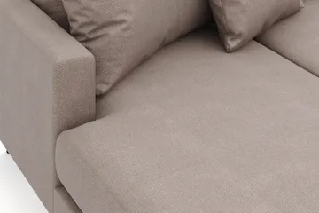 Menard 4-seters Høyrevendt Stor U-formet Dyp Sofa med Divan og Sjeselong i Stoff - Brun - Møbler - Sofaer - Sofaer med sjeselong - 4 seters sofa med divan