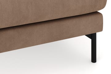 Menard 4-seters Høyrevendt U-formet Sofa med Divan og Sjeselong i Manchester - Brun - Møbler - Sofaer - Sofaer med sjeselong - 4 seters sofa med divan