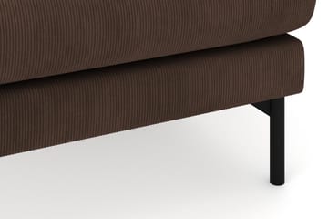 Menard 4-seters Høyrevendt U-formet Sofa med Divan og Sjeselong i Manchester - Brun - Møbler - Sofaer - Sofaer med sjeselong - 4 seters sofa med divan