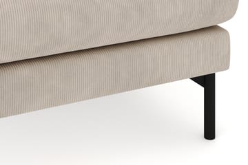 Menard 4-seters Høyrevendt U-formet Sofa med Divan og Sjeselong i Manchester - Grå - Møbler - Sofaer - Sofaer med sjeselong - 4 seters sofa med divan