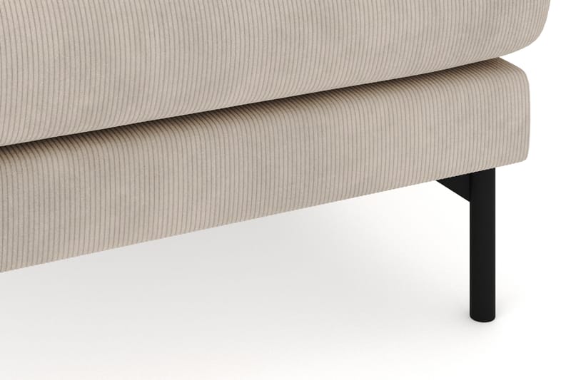 Menard 4-seters Høyrevendt U-formet Sofa med Divan og Sjeselong i Manchester - Grå - Møbler - Sofaer - Sofaer med sjeselong - 4 seters sofa med divan