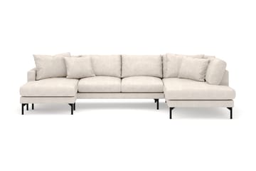 Menard 4-seters Høyrevendt U-formet Sofa med Divan og Sjeselong i Stoff