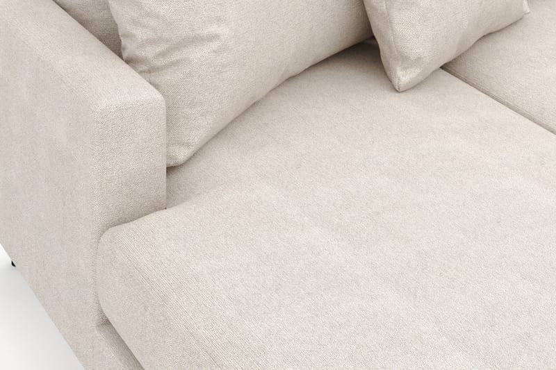 Menard 4-seters Høyrevendt U-formet Sofa med Divan og Sjeselong i Stoff - Beige - Møbler - Sofaer - Sofaer med sjeselong - 4 seters sofa med divan