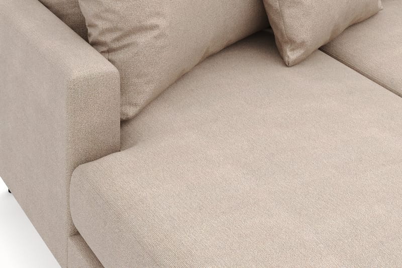 Menard 4-seters Høyrevendt U-formet Sofa med Divan og Sjeselong i Stoff - Beige - Møbler - Sofaer - Sofaer med sjeselong - 4 seters sofa med divan