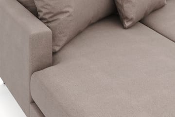 Menard 4-seters Høyrevendt U-formet Sofa med Divan og Sjeselong i Stoff - Brun - Møbler - Sofaer - Sofaer med sjeselong - 4 seters sofa med divan