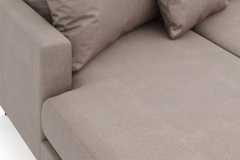 Menard 4-seters Høyrevendt U-formet Sofa med Divan og Sjeselong i Stoff - Brun - Møbler - Sofaer - Sofaer med sjeselong - 4 seters sofa med divan