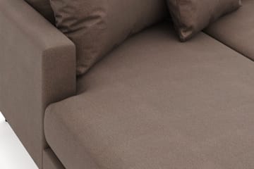Menard 4-seters Høyrevendt U-formet Sofa med Divan og Sjeselong i Stoff - Brun - Møbler - Sofaer - Sofaer med sjeselong - 4 seters sofa med divan