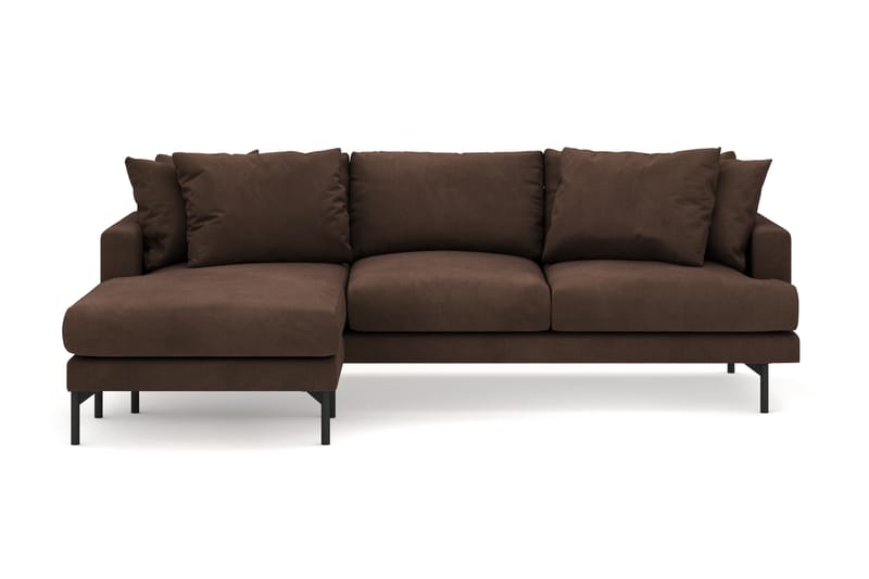 Menard 4-seters Venstrevendt Dyp L-formet Divansofa i Manchester - Brun - Møbler - Sofaer - Sofaer med sjeselong - 3 seters sofa med divan