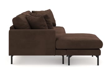 Menard 4-seters Venstrevendt Dyp L-formet Divansofa i Manchester - Brun - Møbler - Sofaer - Sofaer med sjeselong - 3 seters sofa med divan