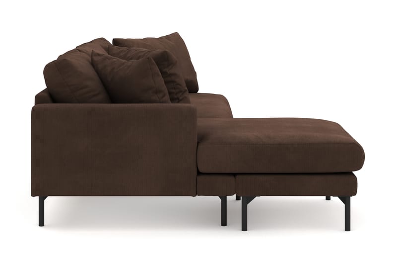 Menard 4-seters Venstrevendt Dyp L-formet Divansofa i Manchester - Brun - Møbler - Sofaer - Sofaer med sjeselong - 3 seters sofa med divan