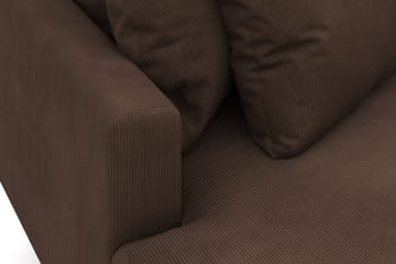 Menard 4-seters Venstrevendt Dyp L-formet Divansofa i Manchester - Brun - Møbler - Sofaer - Sofaer med sjeselong - 3 seters sofa med divan