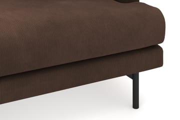 Menard 4-seters Venstrevendt Dyp L-formet Divansofa i Manchester - Brun - Møbler - Sofaer - Sofaer med sjeselong - 3 seters sofa med divan