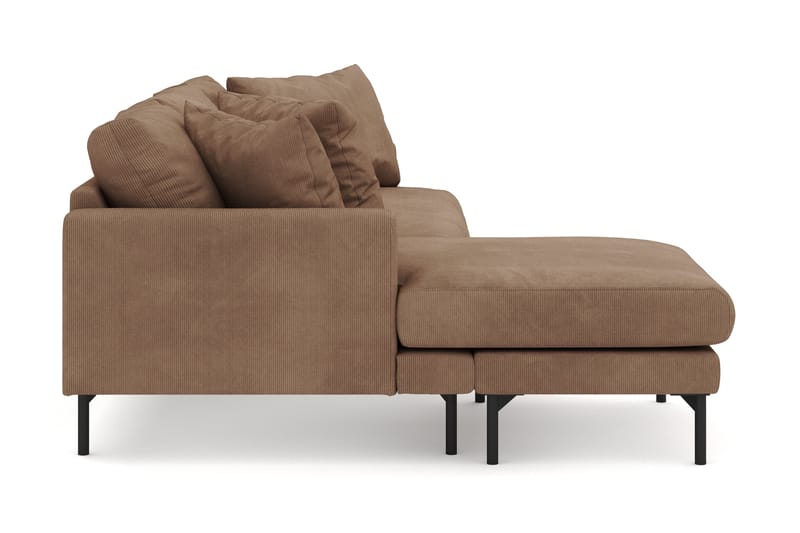 Menard 4-seters Venstrevendt Dyp L-formet Divansofa i Manchester - Brun - Møbler - Sofaer - Sofaer med sjeselong - 4 seters sofa med divan