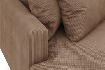 Menard 4-seters Venstrevendt Dyp L-formet Divansofa i Manchester - Brun - Møbler - Sofaer - Sofaer med sjeselong - 4 seters sofa med divan