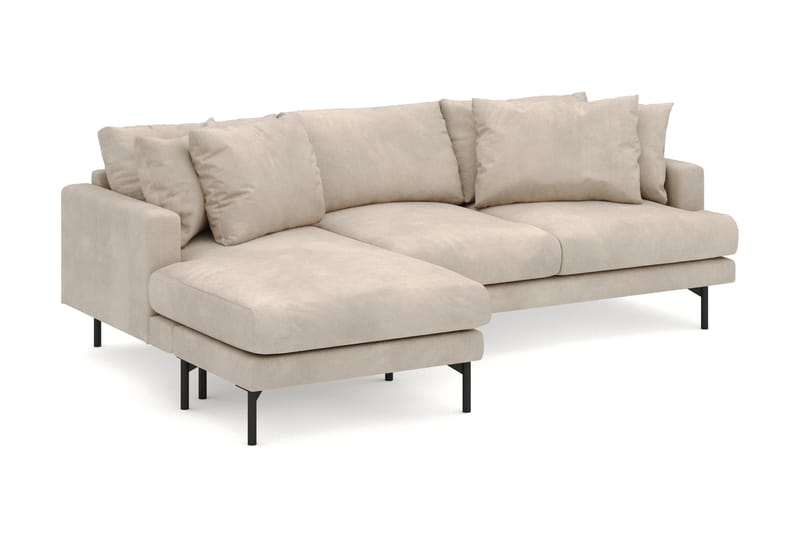 Menard 4-seters Venstrevendt Dyp L-formet Divansofa i Manchester - Greige - Møbler - Sofaer - Sofaer med sjeselong - 4 seters sofa med divan