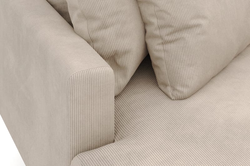 Menard 4-seters Venstrevendt Dyp L-formet Divansofa i Manchester - Greige - Møbler - Sofaer - Sofaer med sjeselong - 4 seters sofa med divan