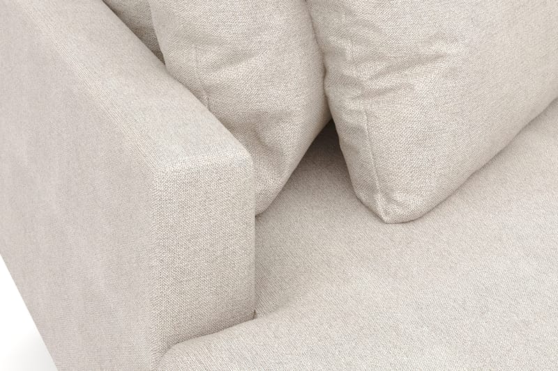 Menard 4-seters Venstrevendt Dyp L-formet Divansofa i Stoff - Beige - Møbler - Sofaer - Sofaer med sjeselong - 4 seters sofa med divan