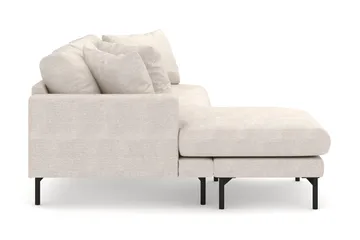 Menard 4-seters Venstrevendt Dyp L-formet Divansofa i Stoff - Beige - Møbler - Sofaer - Sofaer med sjeselong - 4 seters sofa med divan
