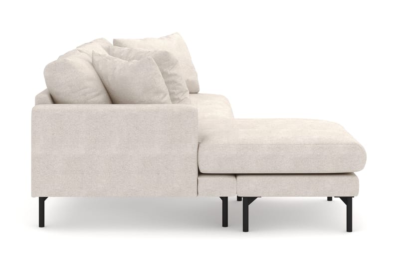 Menard 4-seters Venstrevendt Dyp L-formet Divansofa i Stoff - Beige - Møbler - Sofaer - Sofaer med sjeselong - 4 seters sofa med divan