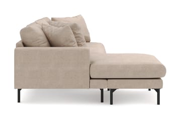 Menard 4-seters Venstrevendt Dyp L-formet Divansofa i Stoff - Beige - Møbler - Sofaer - Sofaer med sjeselong - 4 seters sofa med divan