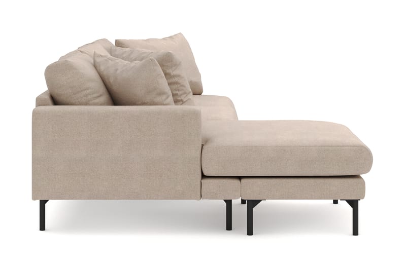 Menard 4-seters Venstrevendt Dyp L-formet Divansofa i Stoff - Beige - Møbler - Sofaer - Sofaer med sjeselong - 4 seters sofa med divan
