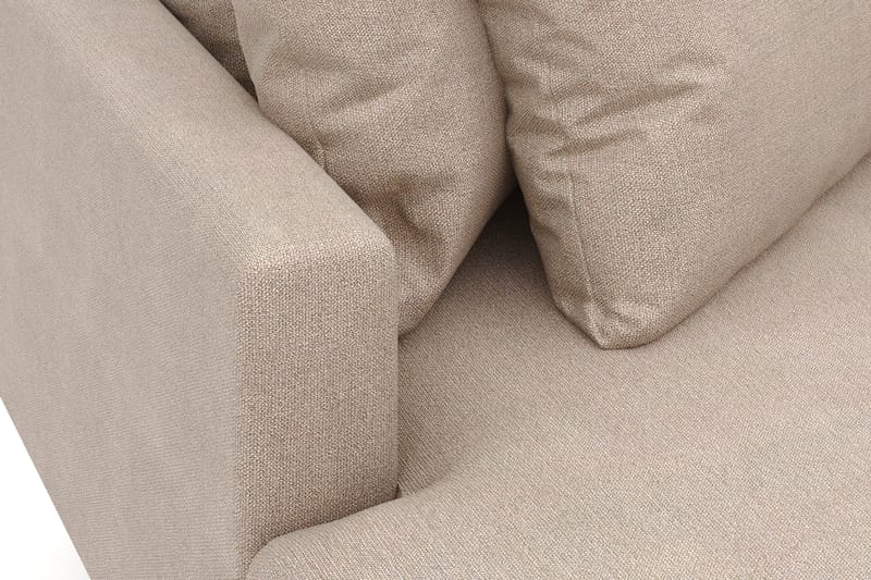 Menard 4-seters Venstrevendt Dyp L-formet Divansofa i Stoff - Beige - Møbler - Sofaer - Sofaer med sjeselong - 4 seters sofa med divan
